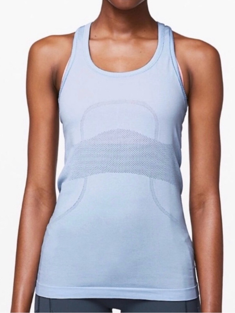 lululemon athletica Light Blue Seamless Racerback Tank